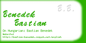 benedek bastian business card